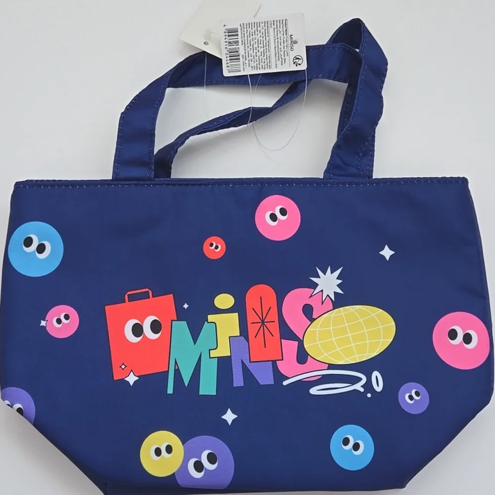 Set Of TWO kids Miniso lunch bags - red and blue designs - NEW